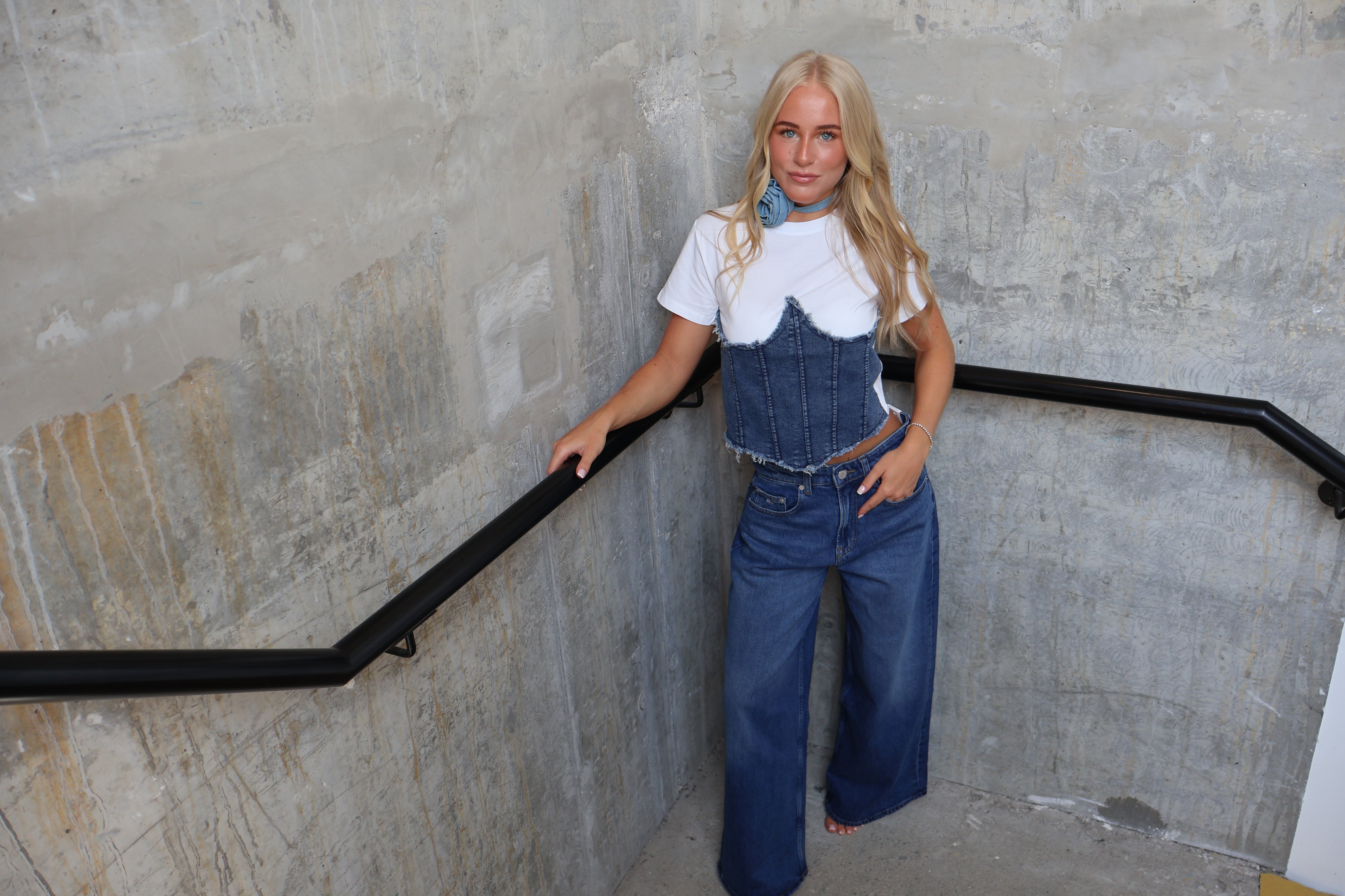 Denim Corset Tee
