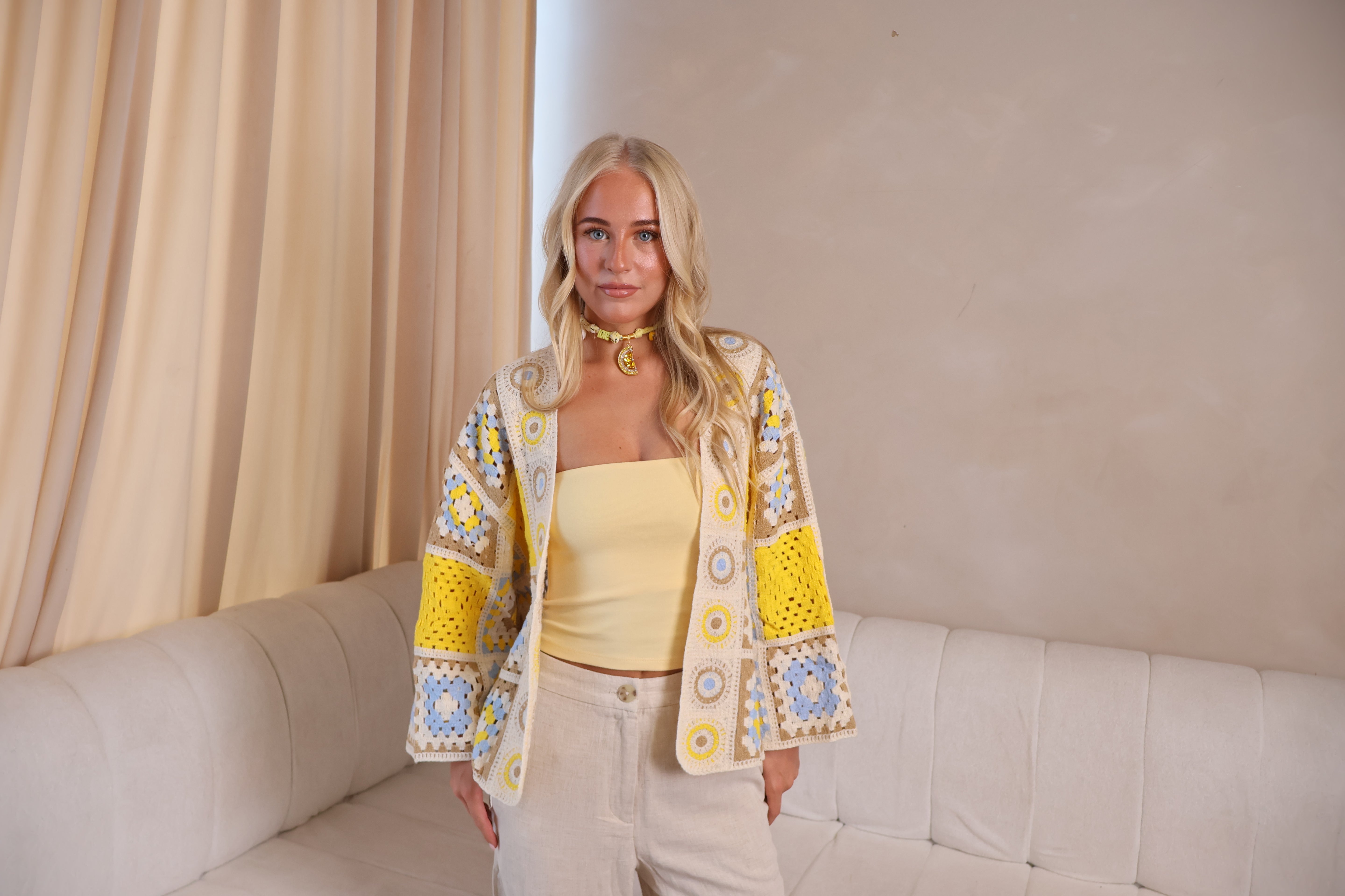 Pastel Patchwork Crochet Cardigan