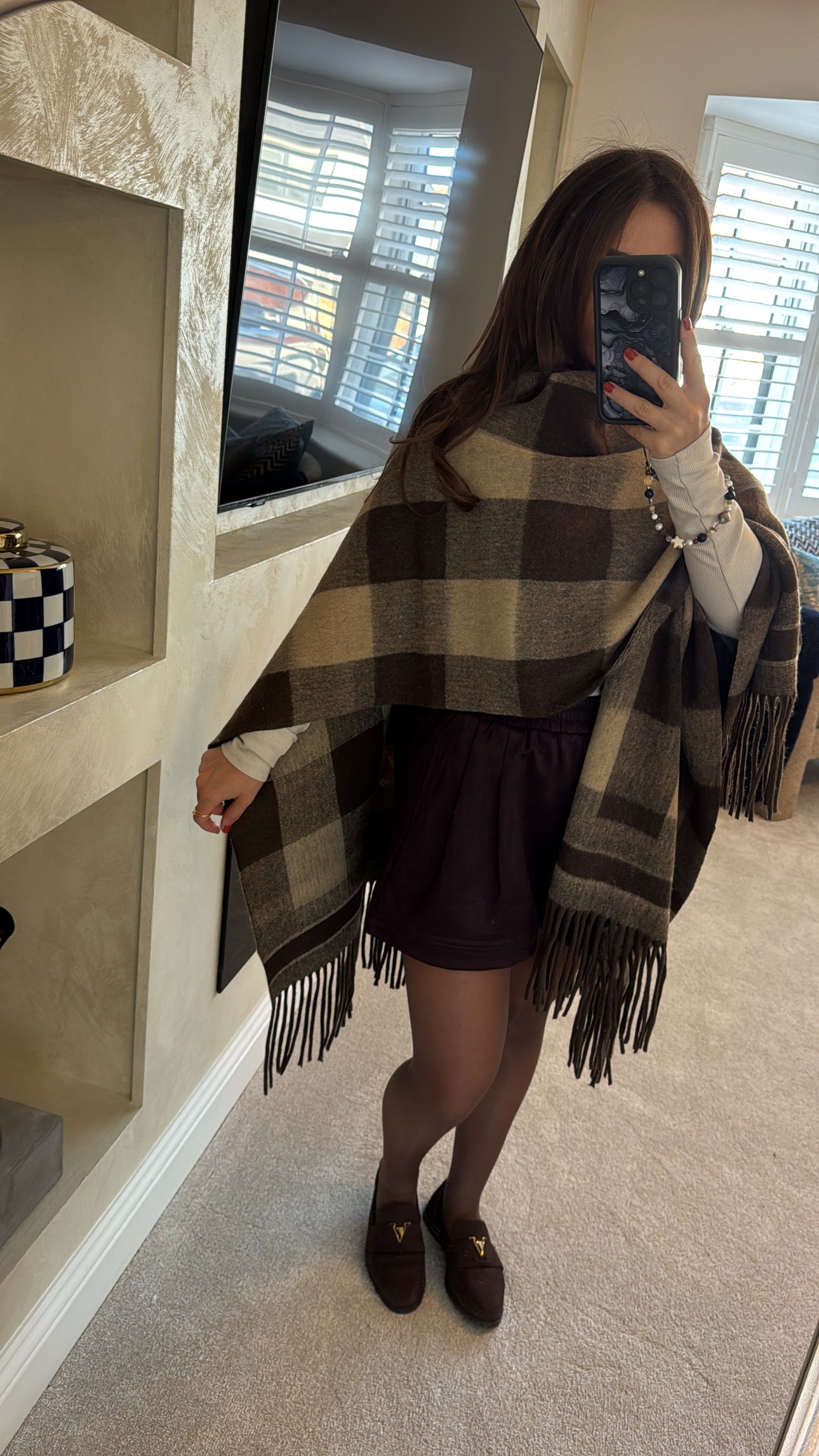 Brown poncho