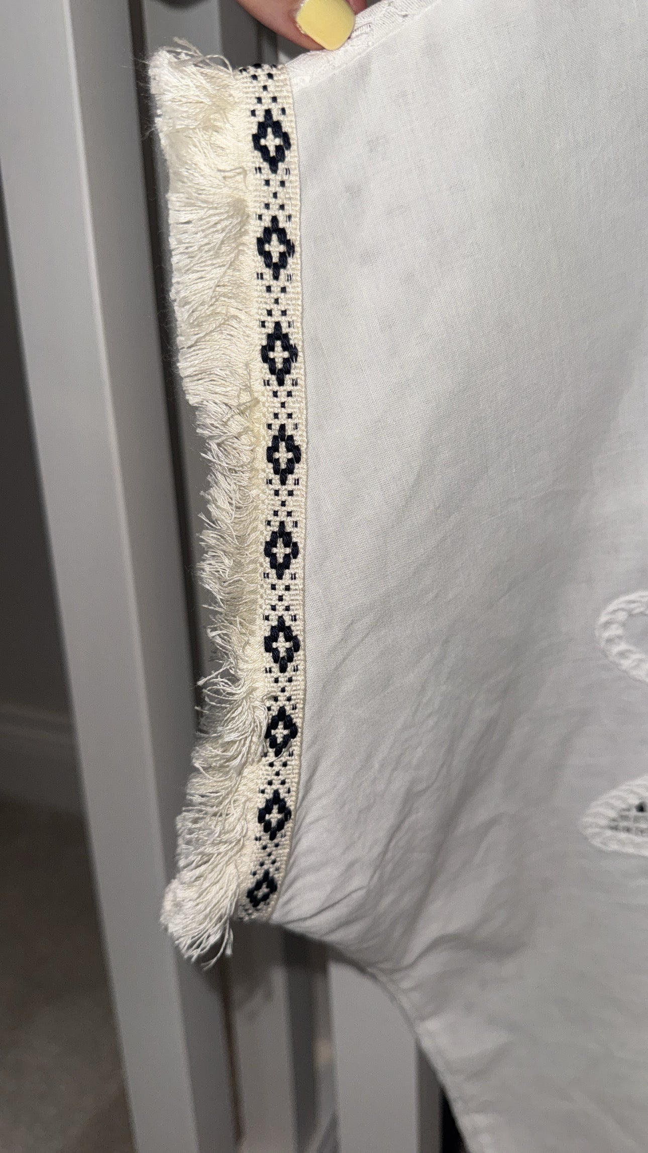 White Embroidered Beach Shirt