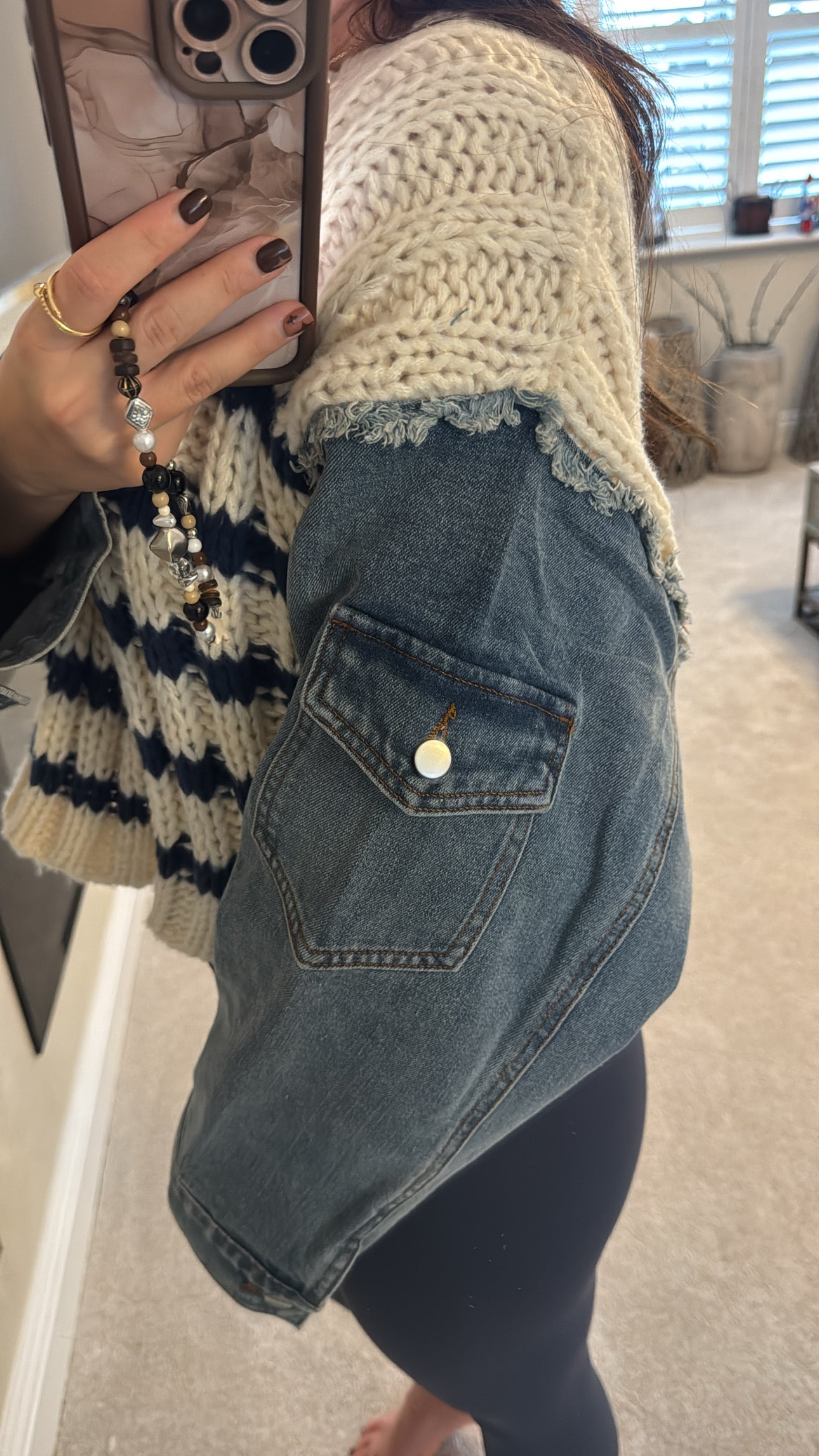 Knitted denim jumper