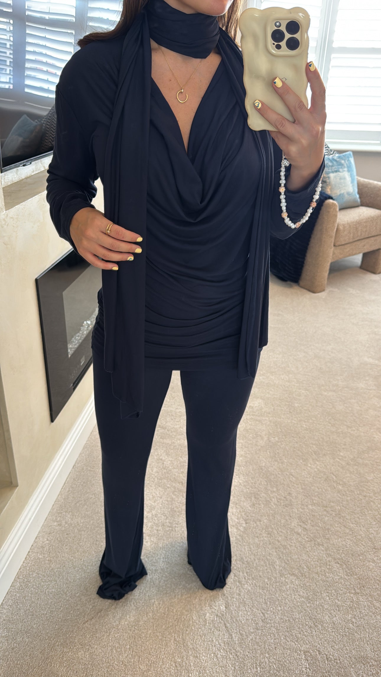 Jersey Loungewear With Scarf