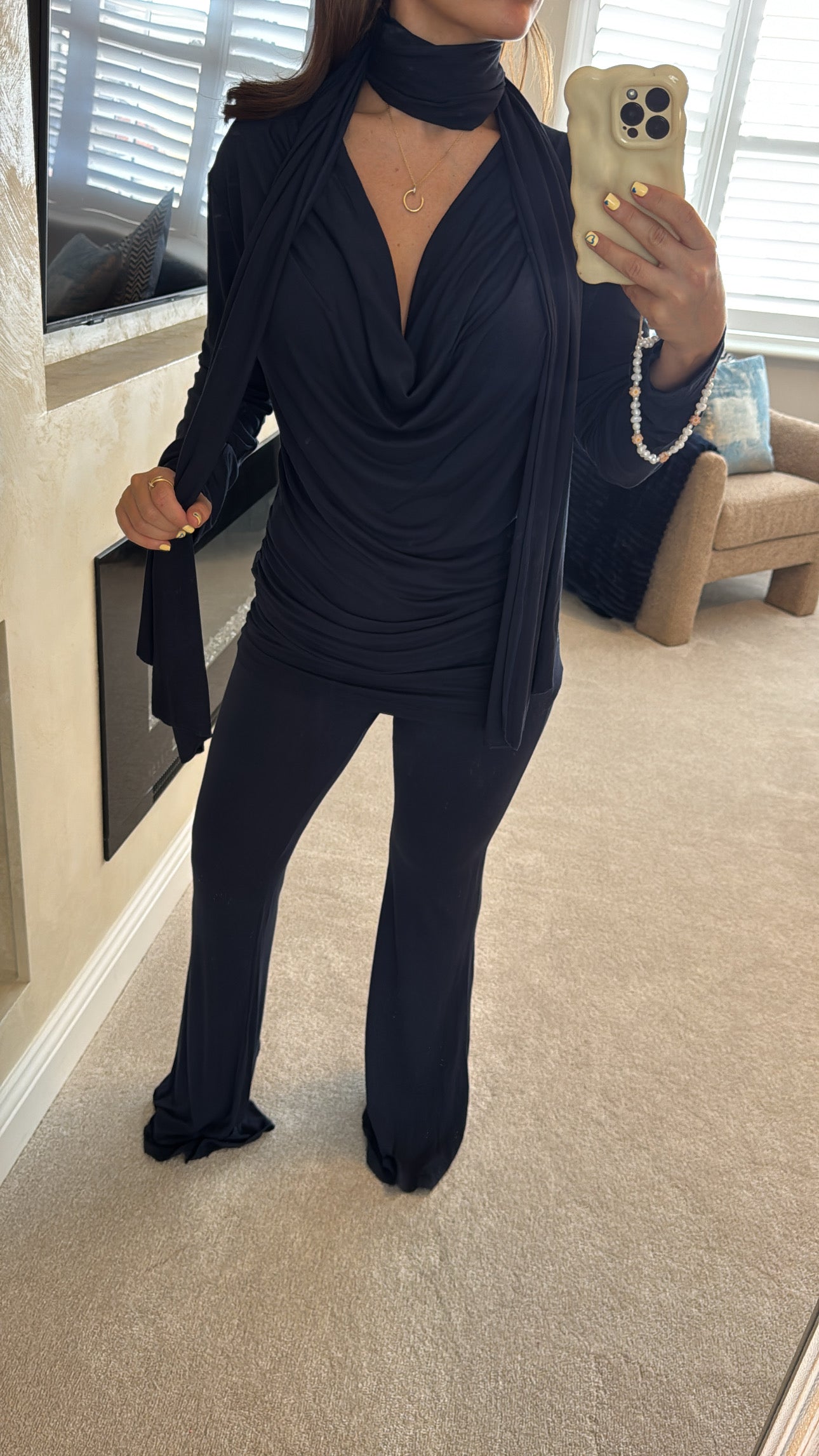 Jersey Loungewear With Scarf