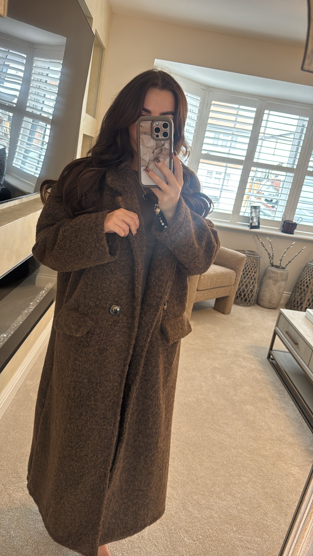 Boucle Double Button Oversized Coat