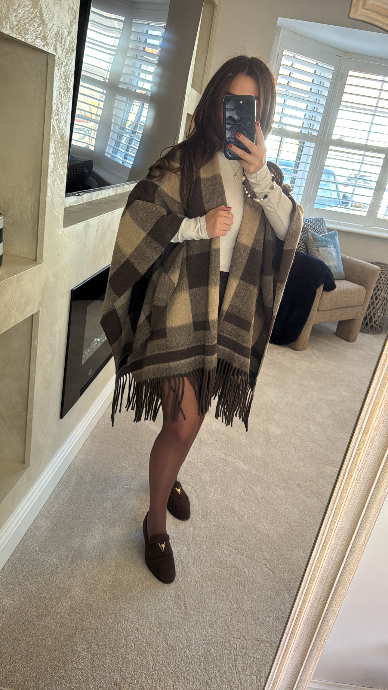 Brown poncho