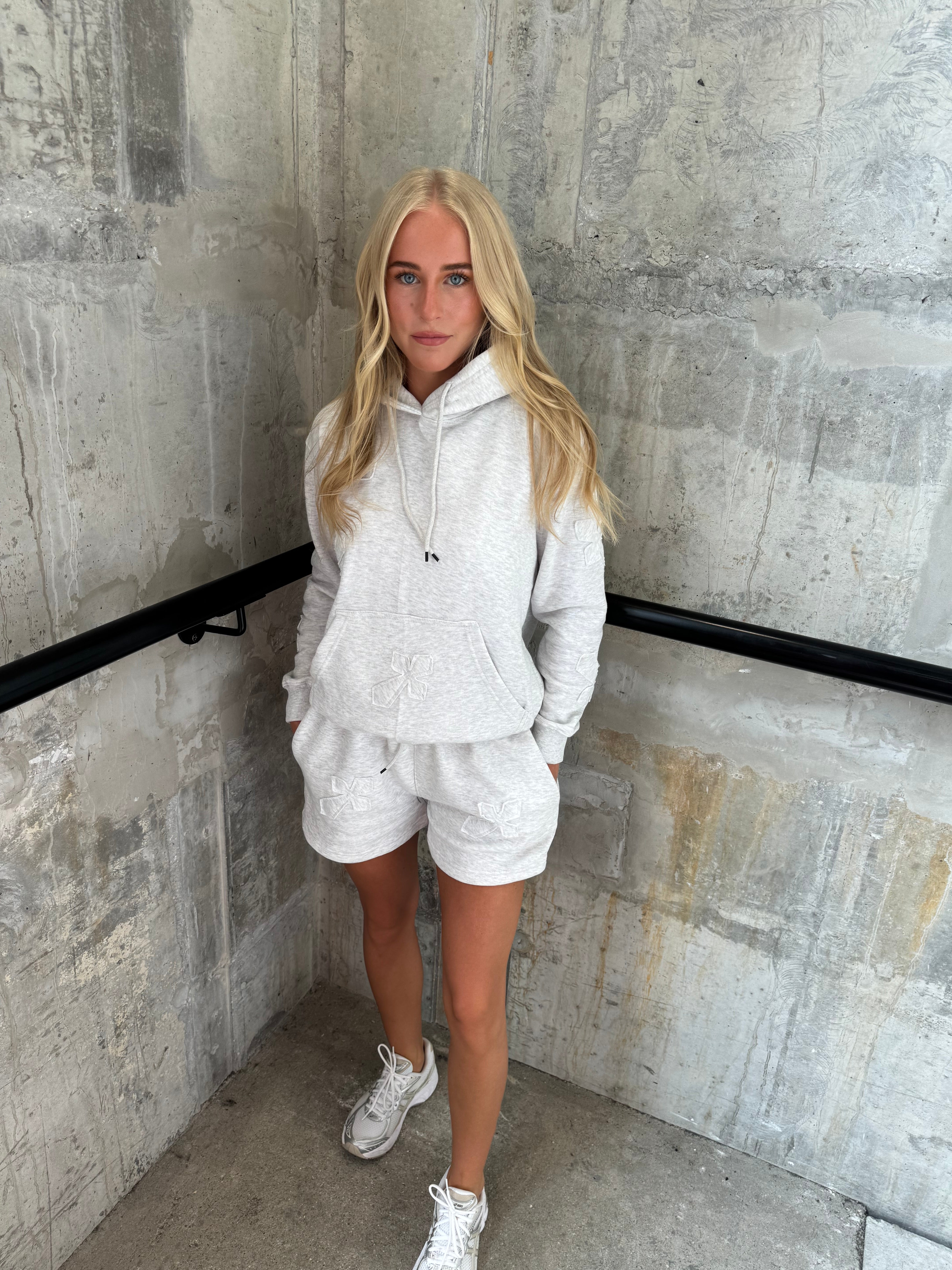 Cross Grey Hoodie & Short Set