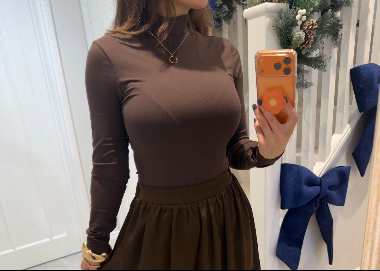 High Neck Long Sleeve Basic Bodysuit